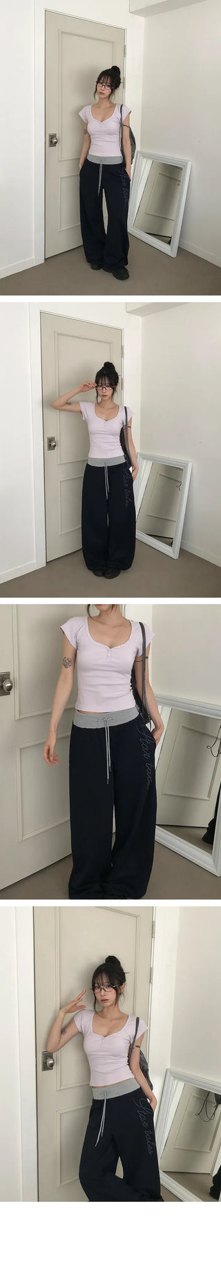 Yokko Lettering String Pants