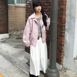Lucy Oversized Windbreaker Collar Jumper