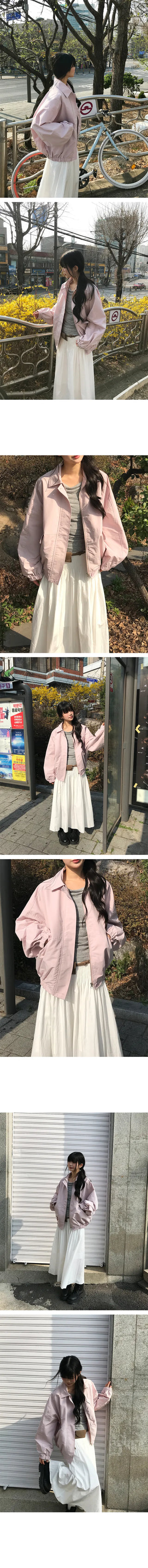 Lucy Oversized Windbreaker Collar Jumper
