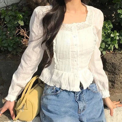 Roselle Square Lace Blouse