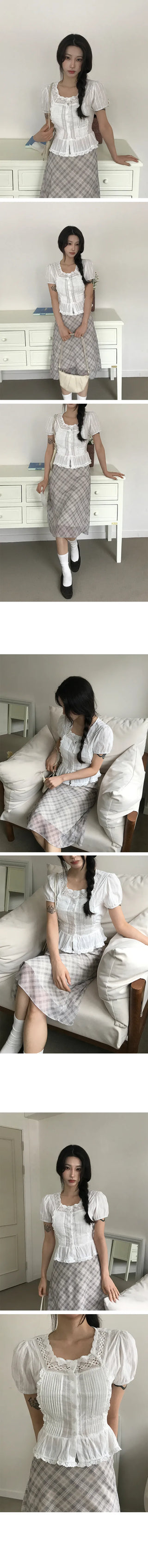 Roselle Square Lace Blouse