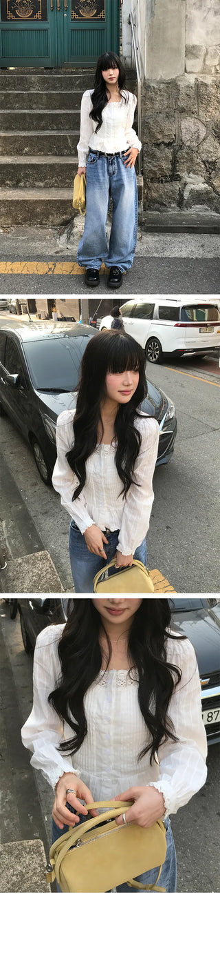 Roselle Square Lace Blouse