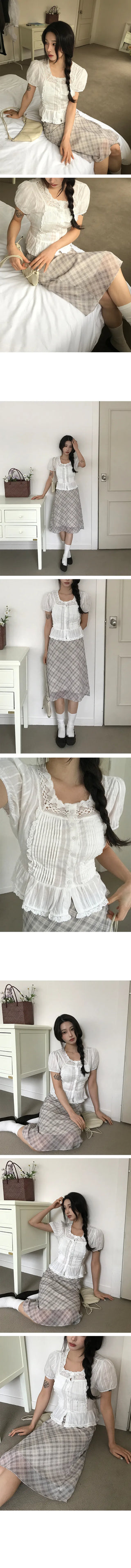 Roselle Square Lace Blouse