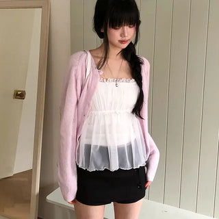 Riri Sherbet Shirred Sleeveless Blouse