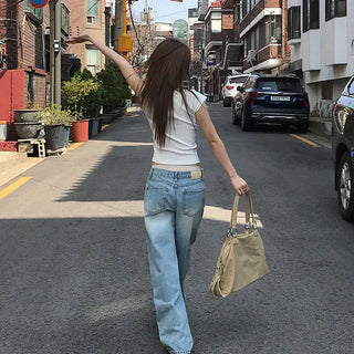 Only Side Rivet Denim Pants
