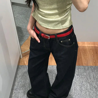 Freefor Low-Rise Raw Denim Bootcut Pants