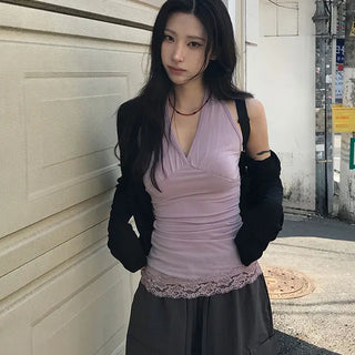 Beats Lace Halter Sleeveless