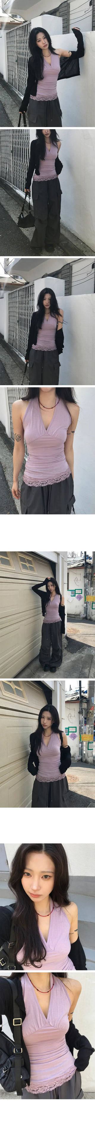 Beats Lace Halter Sleeveless
