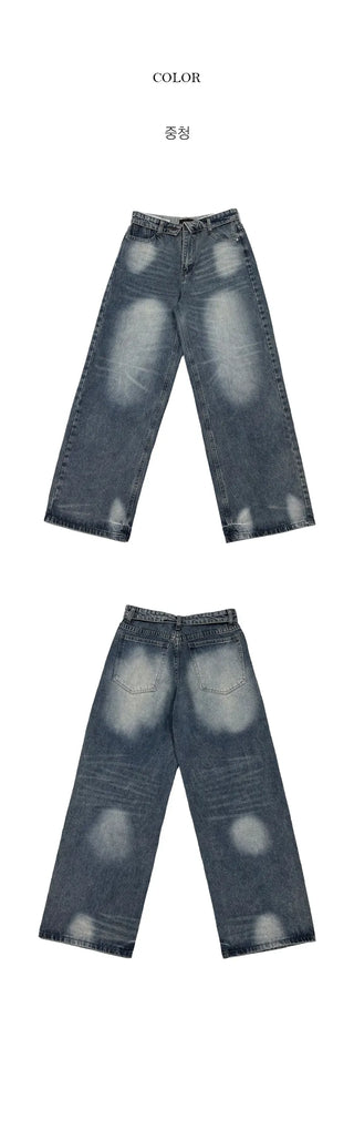 Folding Waist Denim Pants