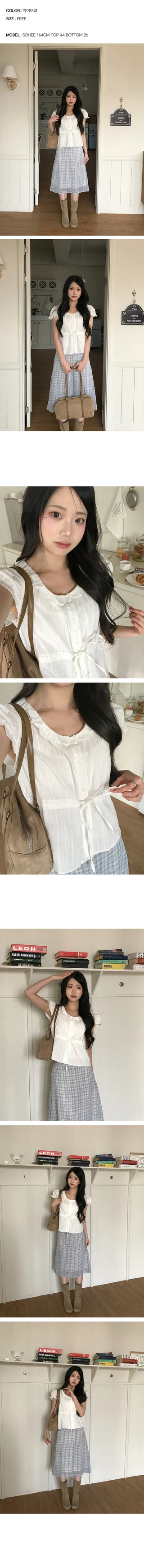 Merry Punching Short Sleeve Blouse