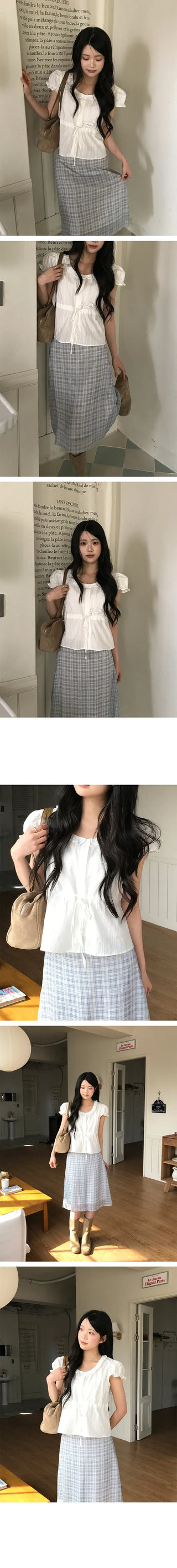 Merry Punching Short Sleeve Blouse