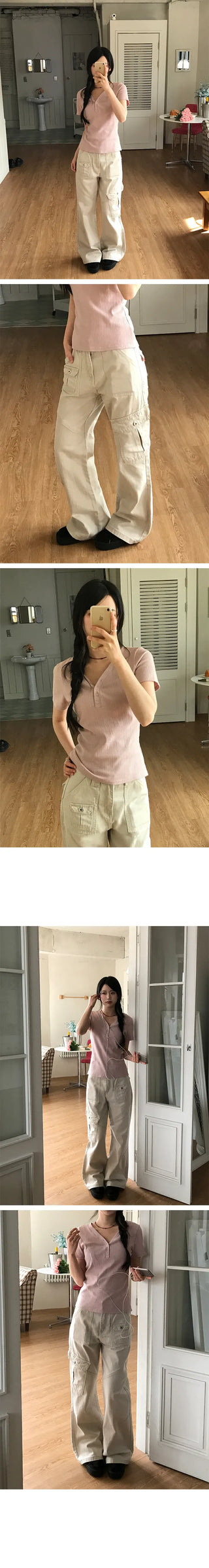 Ritz Cargo Cut-out Bootcut Pants