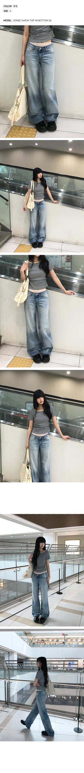 Cats Vintage Washed Low Bootcut Pants