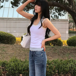 Guhi Lace Sleeveless Tank Top
