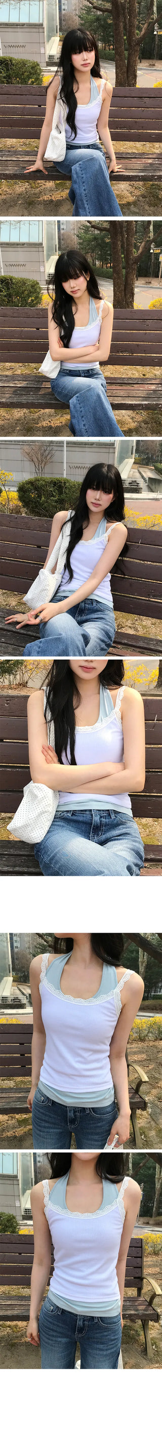 Guhi Lace Sleeveless Tank Top