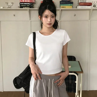 Bico Pigment Slim Ribbed Short Sleeve T-shirt