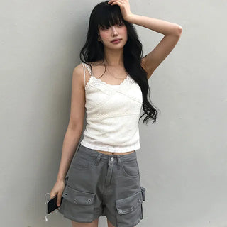 Roave Linen Lace Sleeveless Top