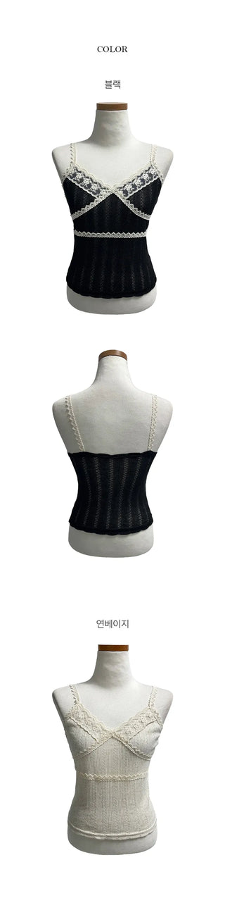 Roave Linen Lace Sleeveless Top