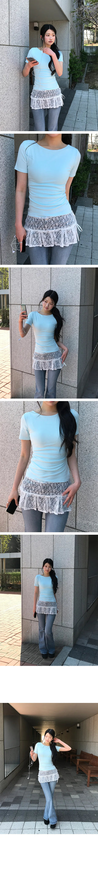 Mellow Boat Neck Slim Short Sleeve Tee