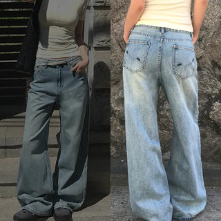 Buyni Bag Embroidery Denim Pants