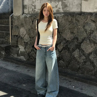Buyni Bag Embroidery Denim Pants