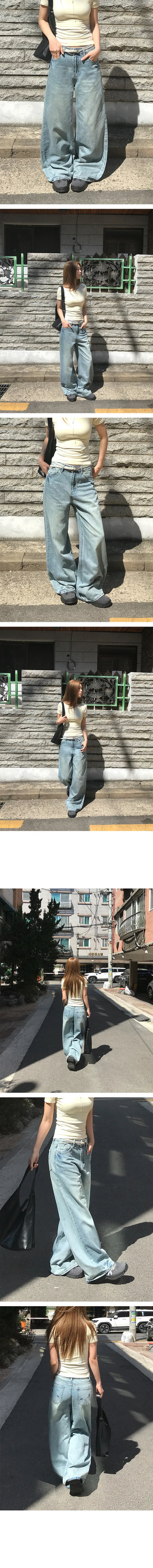 Buyni Bag Embroidery Denim Pants