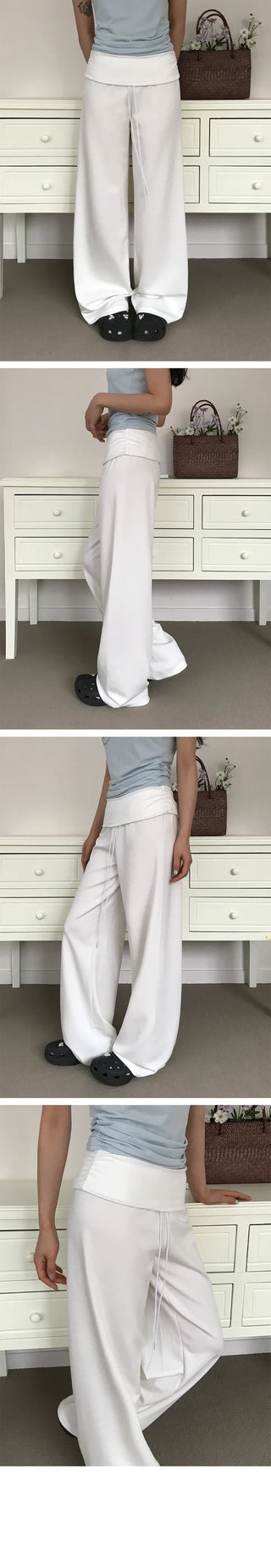 Tencel Fine Shirred Folding Training Pants