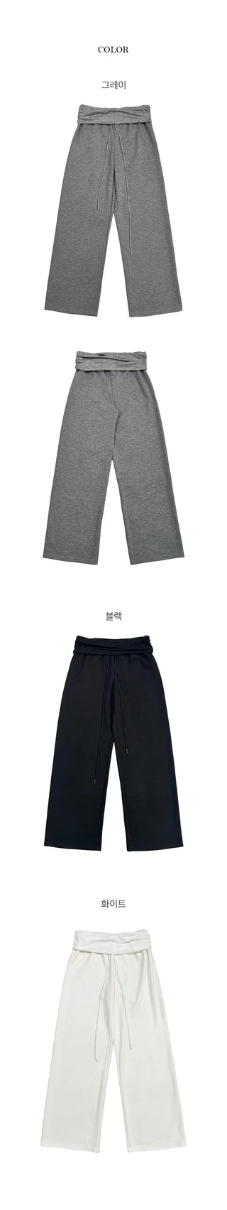 Tencel Fine Shirred Folding Training Pants