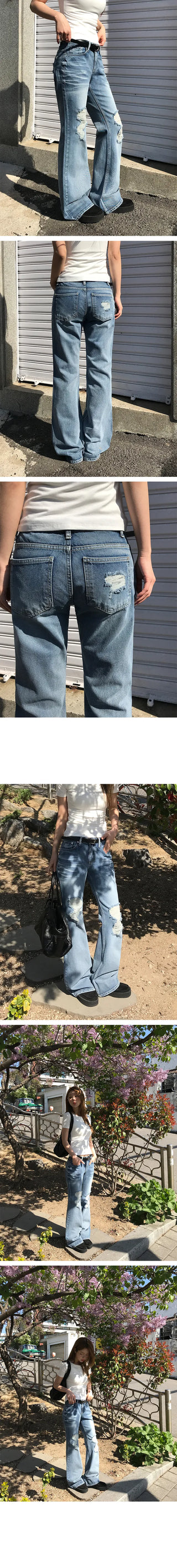Roca Damaged Bootcut Pants