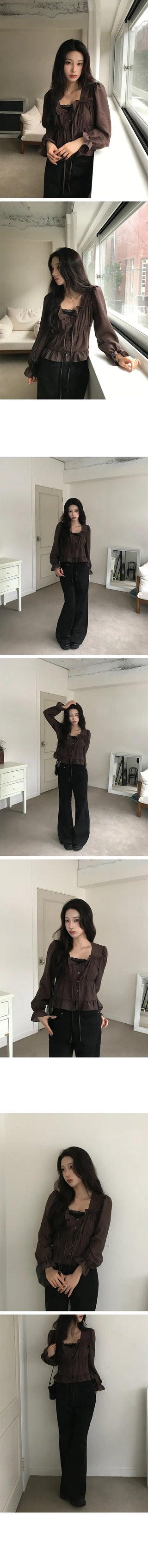 Ev Frill Shirring Blouse