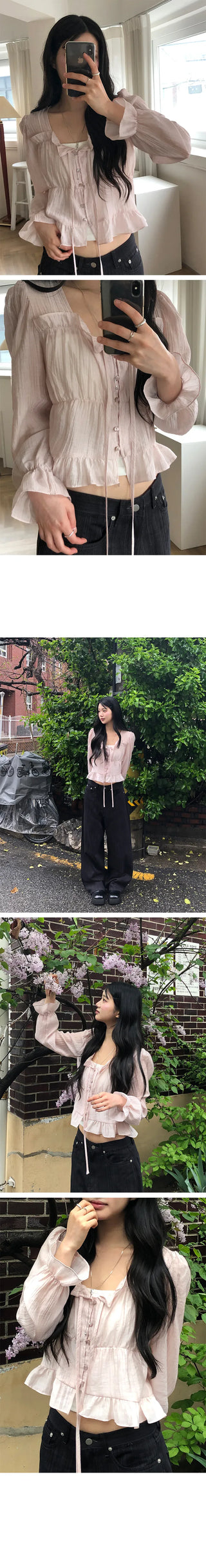 Ev Frill Shirring Blouse