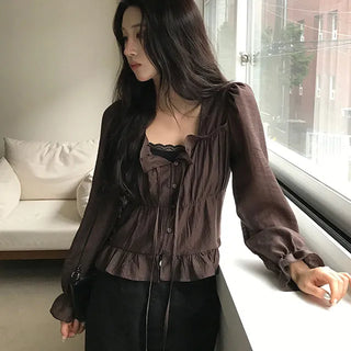Ev Frill Shirring Blouse
