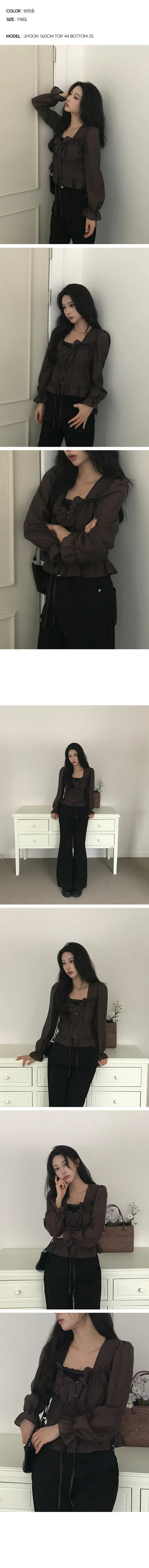 Ev Frill Shirring Blouse