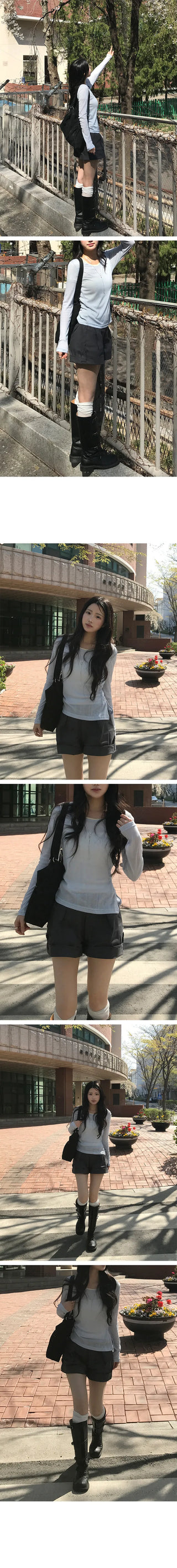 Barbie Side Two-Button See-through Long Sleeve Top
