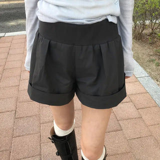 Mock Roll-up Short Cotton Pants