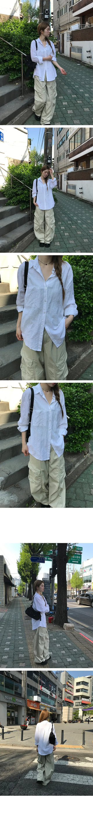 Kuchi Vintage Check Oversized Shirt