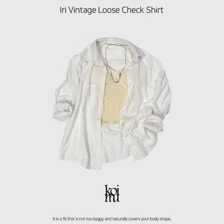 Kuchi Vintage Check Oversized Shirt