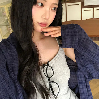 Kuchi Vintage Check Oversized Shirt
