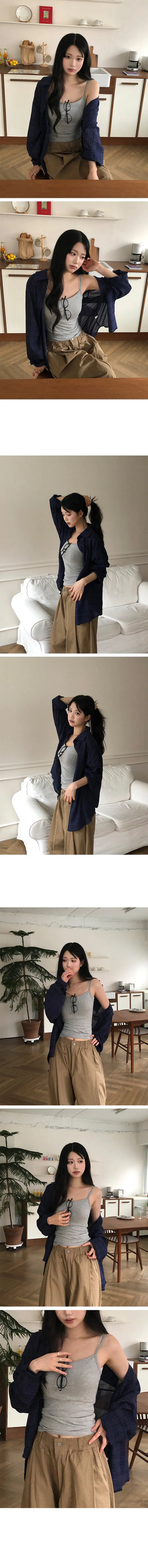 Kuchi Vintage Check Oversized Shirt