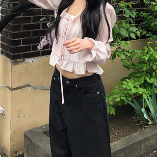 Eileen Stripe Wide Cotton Pants