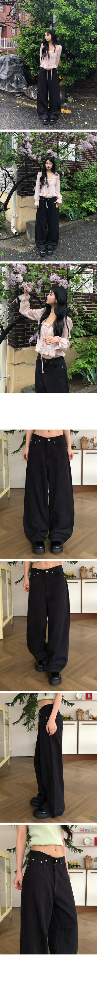 Eileen Stripe Wide Cotton Pants