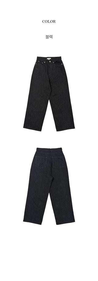 Eileen Stripe Wide Cotton Pants