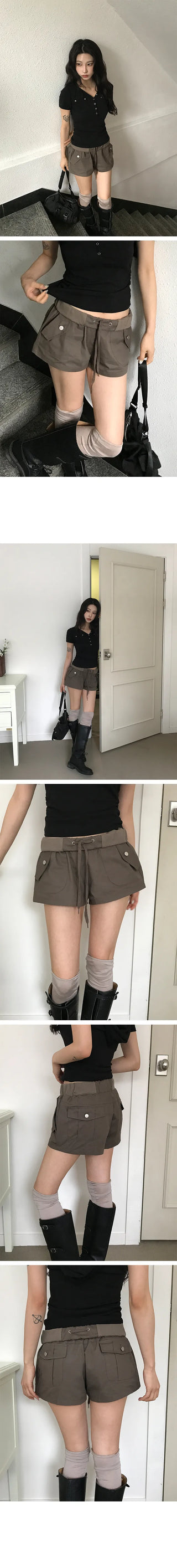 Nut Hem Roll-up Shorts