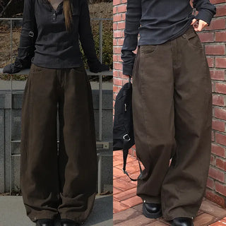 Hiro Side Snap Wide Cotton Pintuck Pants