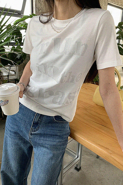 letter print short-sleeve t-shirt