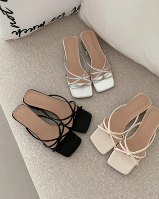 Twist strap mule slippers (3 colors)