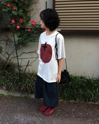 Over 3,000 units sold! Tomato print oversized short-sleeved T-shirt