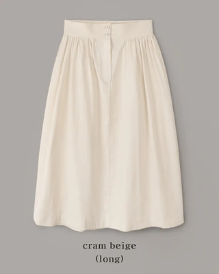 Two-button flared skirt