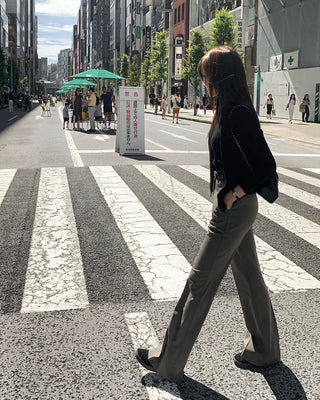 Semi-bootcut slacks