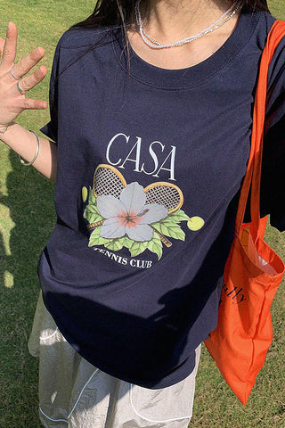 floral print short-sleeve t-shirt